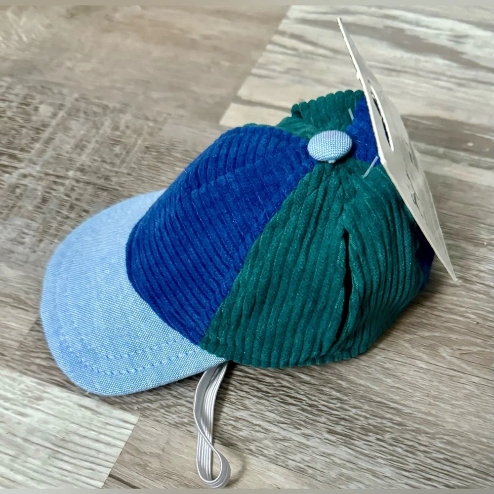 Blue Ribbed Dog Pet Base Ball Cap Hat Size XS-S. NWT.